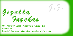 gizella fazekas business card